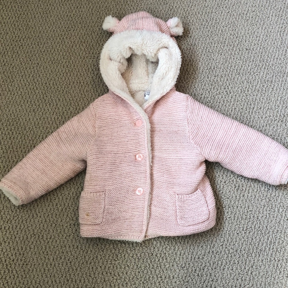 4/$25 sale! Baby Gap pink warm fuzzy coat.
